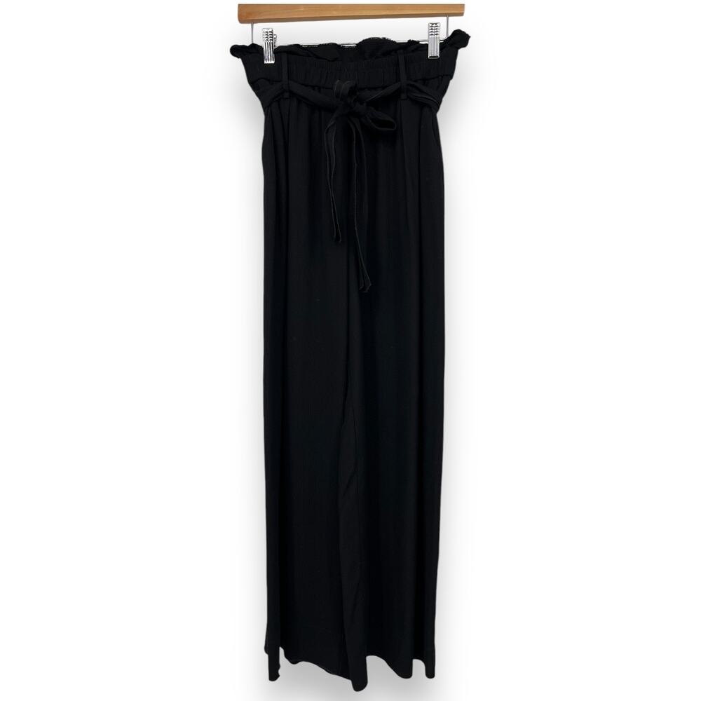 Forte_Forte Wide Leg Belted Pants‎ Women's I (US 4) Black Casual Minimalist